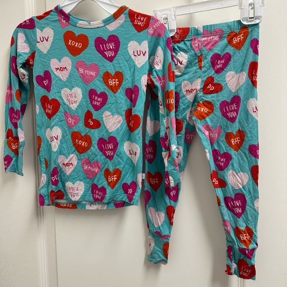 Posh Peanut Other - Posh Peanut 2T Valentine Conversation Hearts Two Piece Pajamas